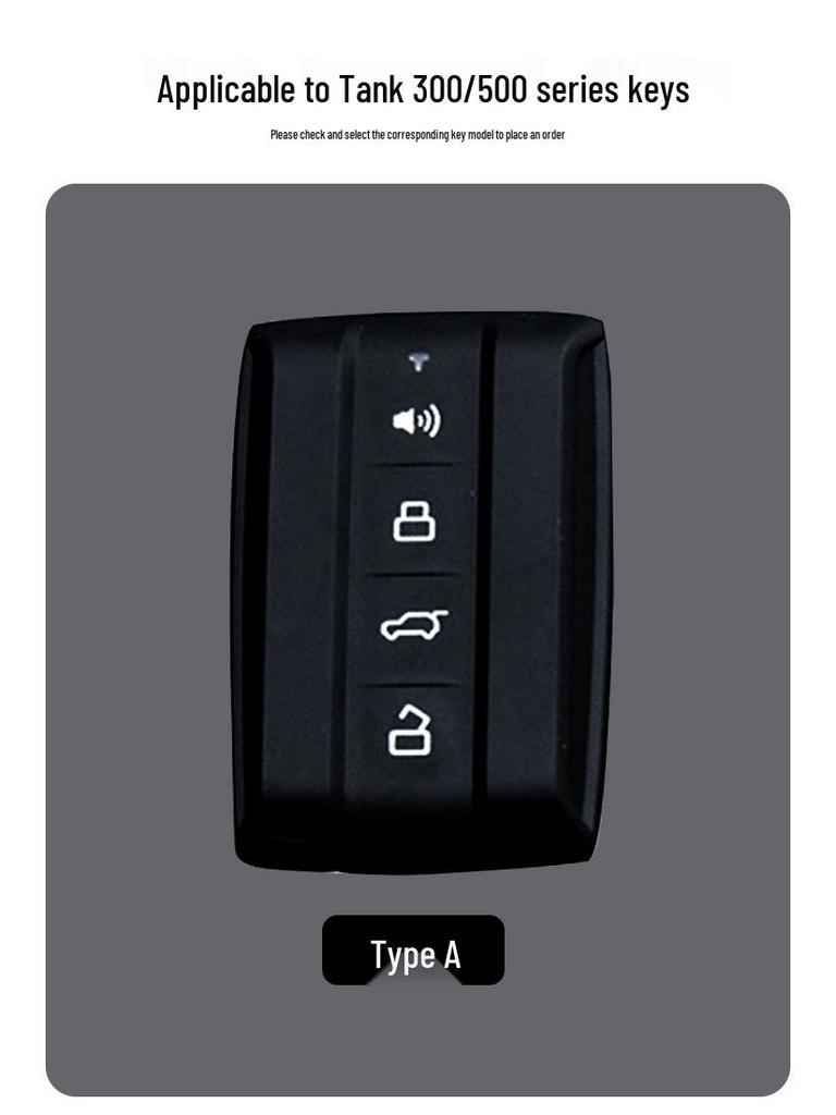 Compatible Suede Key Case for Tank 300/500, Protective Car Key Shell with Buckle