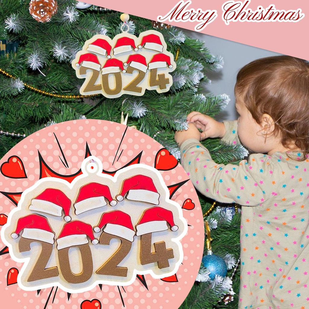 Vánoční ozdoby, Dřevěné domácí vánoční kloboukové ozdoby Kloboukové ozdoby Vánoční strom Krb Roční ozdoba Přívěsek 1ks