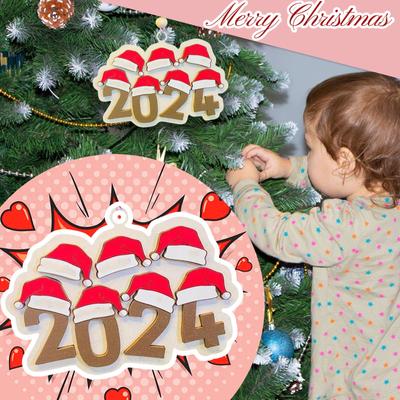 Christmas Ornaments, Wooden Home Christmas Hat Ornaments Hat Ornaments Christmas Tree Fireplace Annual Ornament Pendant 1pc