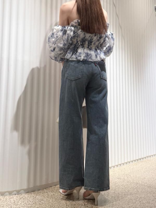 Snidel FLOWER Gathered Blouse SWFB251168 Women's Off-the-Shoulder