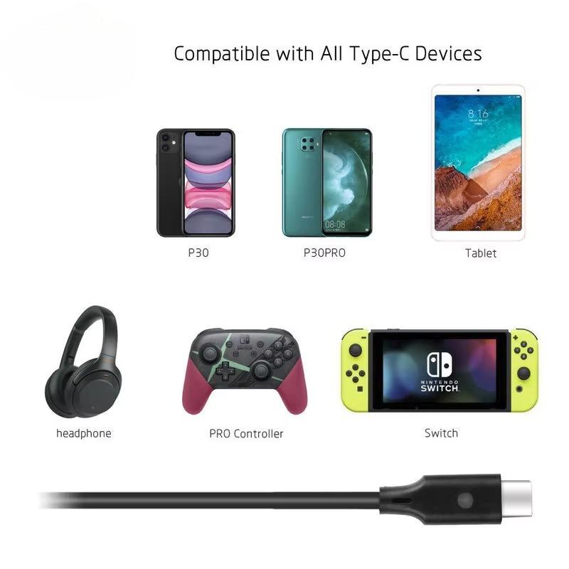 3 In 1 USB Charging Cable, Used for Nintendo Joy-con Console Controller, Gamepad Type-C Data Cable, Used for Switching Game Accessories