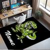 Custom Name Dinosaur Printed Carpet,Rug for Office Chair Living Room Bedroom Kitchen Room Decor Gifts.