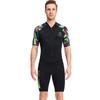 1.5mm Neoprene Shorty Mens Wetsuit UV-proof Front Zip Lycra Short Sleeves Diving Suit for Underwater Snorkeling Swimming Surfing