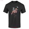 Skeleton Riding a Pink Flamingo T Shirt Funny Cute Halloween Vintage Washed Versatile Comfortable Stretched Soft Homme Stylish