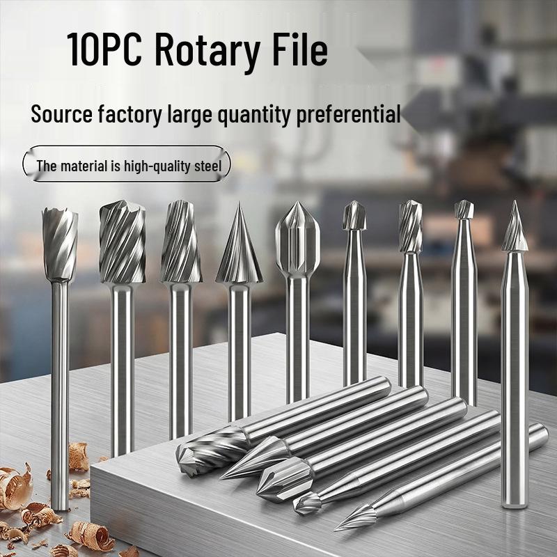 Hard Steel Rotary File Drill Bit for Metal and Woodworking, Grinding, and Deburring