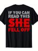 Funny If You Can Read This She Fell Off Biker Motorcycle T ShirtMen's Casual Sho