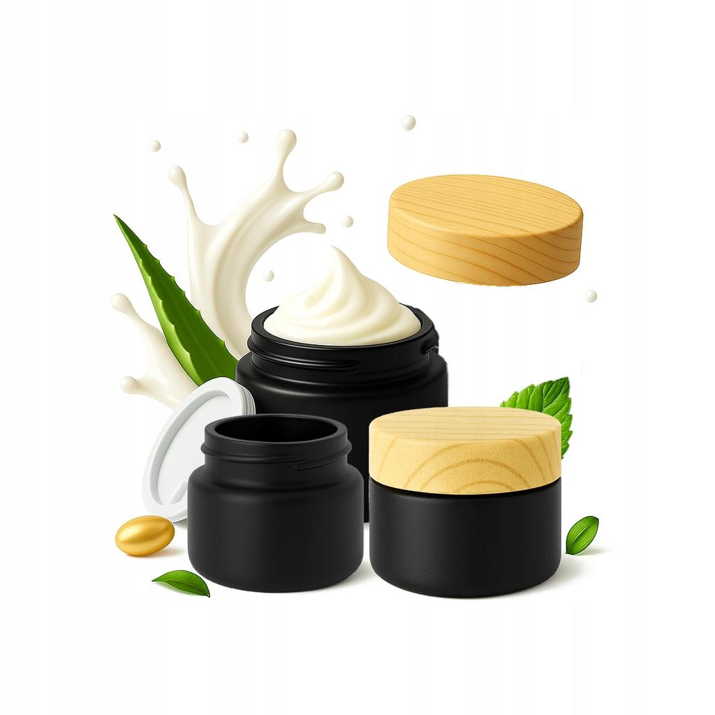 Jar Small Jar Black Matte Glass 10G For Cream Balm Cosmetics Ointment Gel