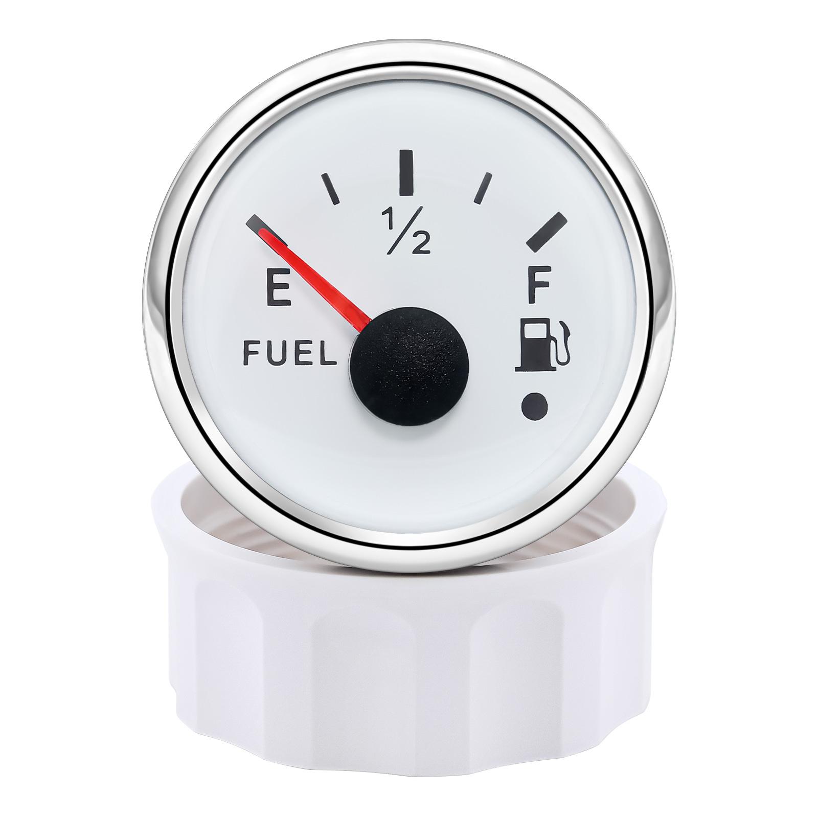 0-190ohm Fuel Level Gauge Meter 125mm 150mm 200mm 250mm 600mm Fuel Level Sensor Fuel Gauge 52MM for Marine Boat Car Truck 9-32V Only Gauge