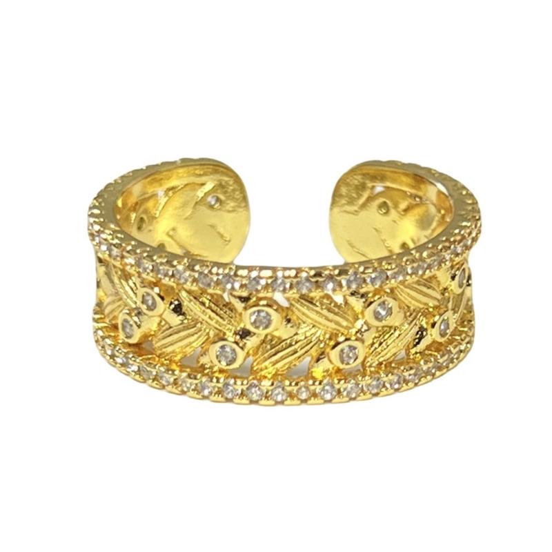 Stylish Vintage Styles Wheat Designs Open Rings for Women Adjustable Sturdy Alloy Gold Color Jewelry Statement Pieces