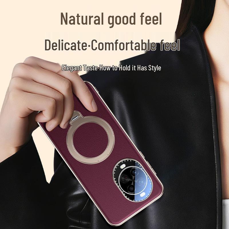 Huawei Nova 14 Pro/Ultra Anti-Drop Leather Phone Case with Magnetic Stand