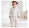 Pure Cotton Split-Leg Baby Sleeping Bag - All Seasons, Zippered & Anti-Kick for Newborns