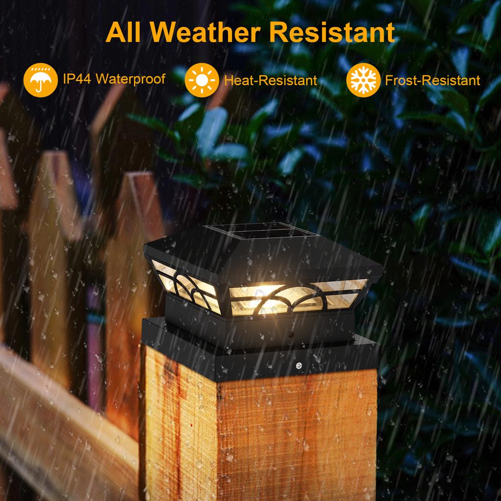 Lampe Solaire De Jardin à LED Pour Pilier Ou Clôture - 54 Cm De Haut, IP65 étanche - Éclairage Extérieur Automatique, énergie Solaire
