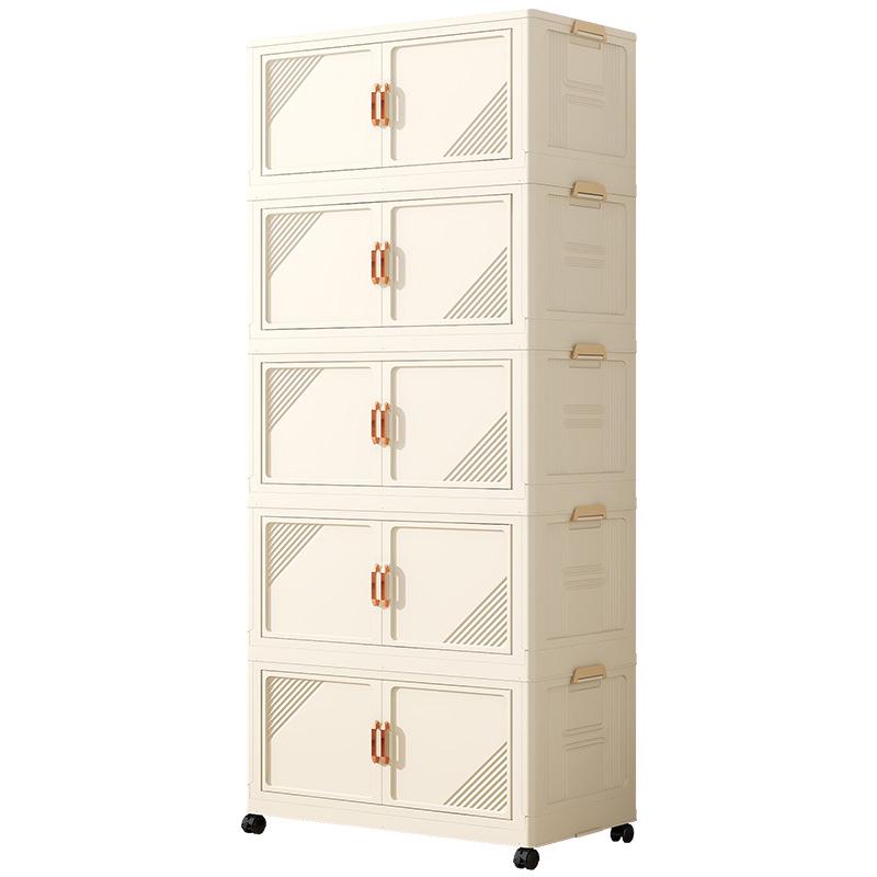 Foldable Multi-Layer Storage Cabinet for Clothing, Snacks, Books, and Toys