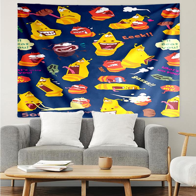 Larva Tapestry for Bedroom Aesthetic Classroom Tapestries Wall Hanging for Living Room Dorm Office,Ideal Creative Gift