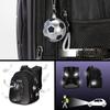 Black 3D Football Boys School Bags Waterproof Orthopedic Kids Backpack Children Primary Schoolbags Grade 1-3