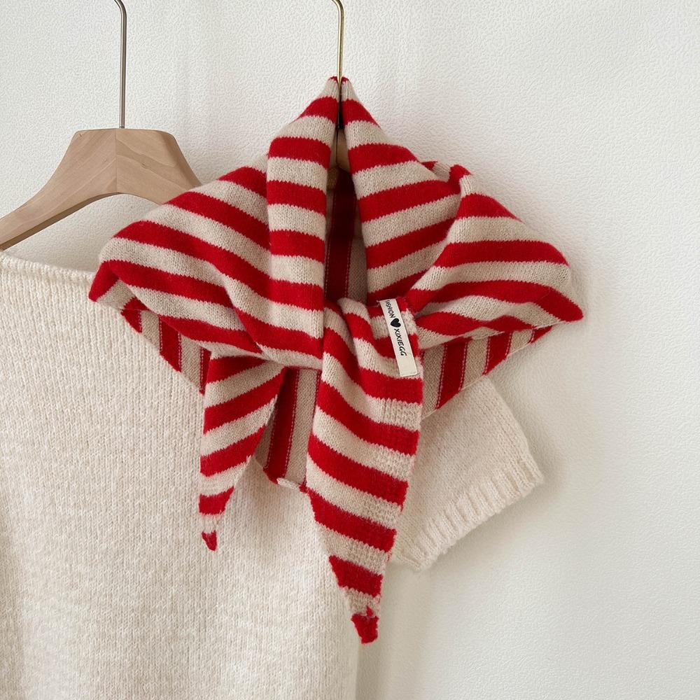Warm Triangular Scarf Knitted Wool Scarves Korean Neck Protection Scarf  Autumn Winter