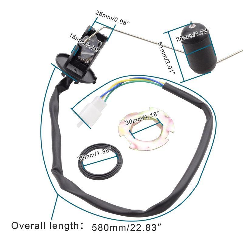 3-Wire Fuel Tank Sensor Replacement for Helix CN250  Big Ruckus Baja Hammerhead 250 Water-Cooled 250cc ATV Go Kart Scooter