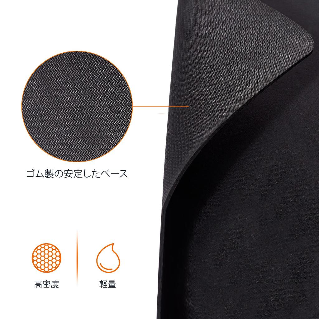 Amazon Basics Gaming Mouse Extended Size Black Pad, XL/Extended Size, Rectangular,