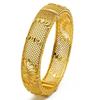 Luxus Dubai Brautarmreifen Geschenk 24K Gold Plated Indische Afrikanische Armbänder Charm Hochzeit Nigerianische Arabische Hand Schmuck für Frauen