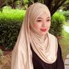 Headscarf Rhinestones Decors High Density Fabric Comfortable Head Scarf Wrap for Outdoor Wear and Fashion