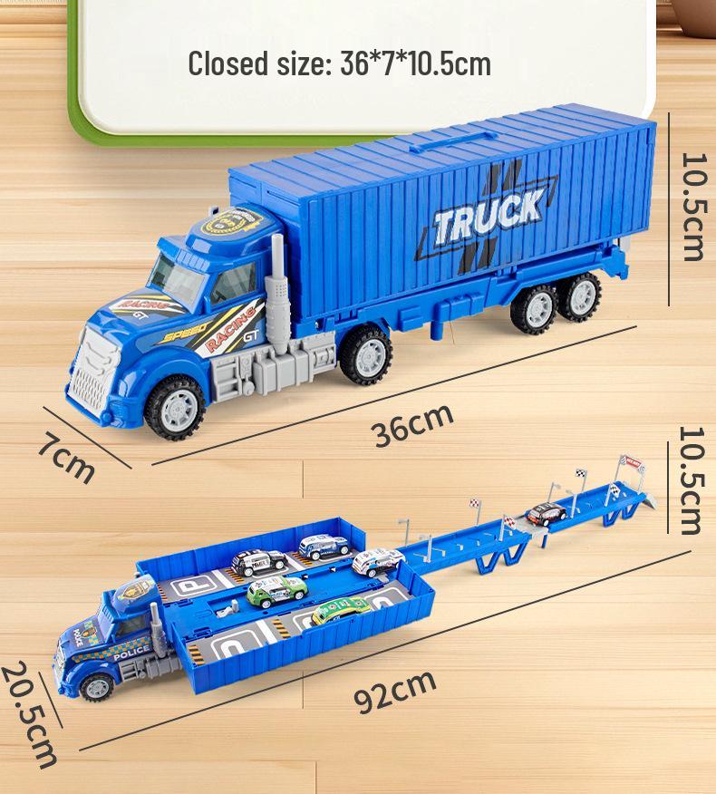 American Big Truck Sliding & Folding Deformation Racing Track Toy Set for Kids