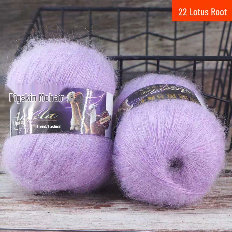 Angola Fine Mohair Yarn for Hand Knitting - Medium Fine Wool Yarn