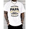 European Size Men'S Casual Fashion Style Short-Sleeved T-Shirt, Dad Is Our World Letter Print Fiber,Comfortable Elastic Summer Fashion T-Shirt