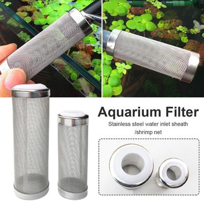 12/16mm Aquarium Inflow Inlet Filter Special Shrimp Cylinder Filter Shrimp Net Stainless Steel Mesh Net Guard Prefilter Cover