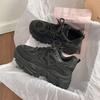 Dad shoes heightened autumn models new high heels versatile small black platform muffin sneakers women