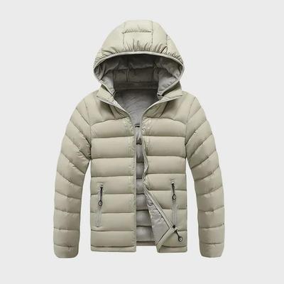 Sanjianfeng Men's 2024 Winter Slim-Fit Cotton Coat with Detachable Hood - Korean Style Trendy Casual Design