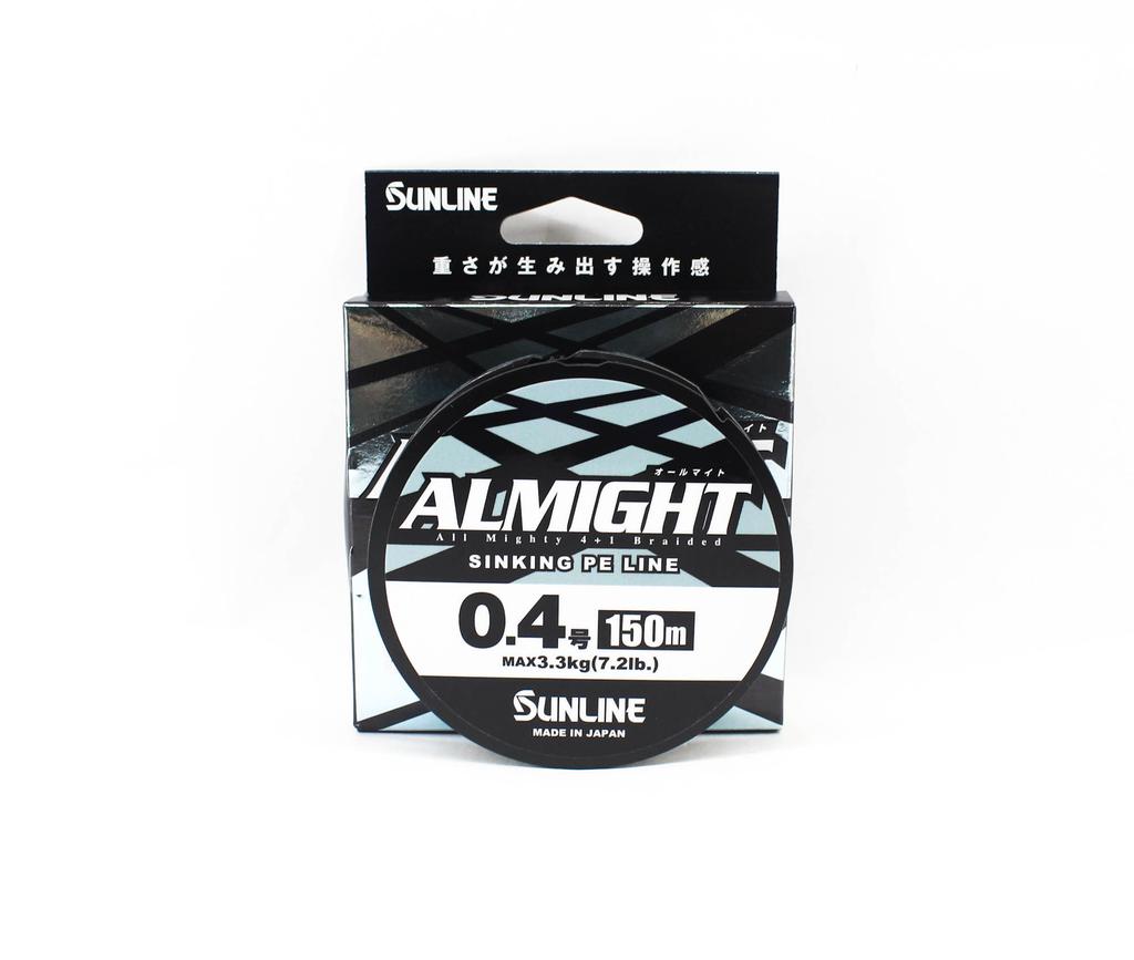 Sunline P.E Line X4 Almight Sinking P.E 150m P.E 0.4 7.2lb Olive (5629)