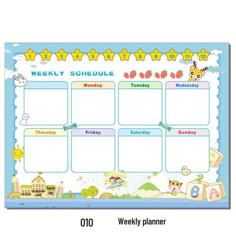 Daily Planner & Habit Tracker: Cute Monthly Schedule for Time Management & Self-Discipline