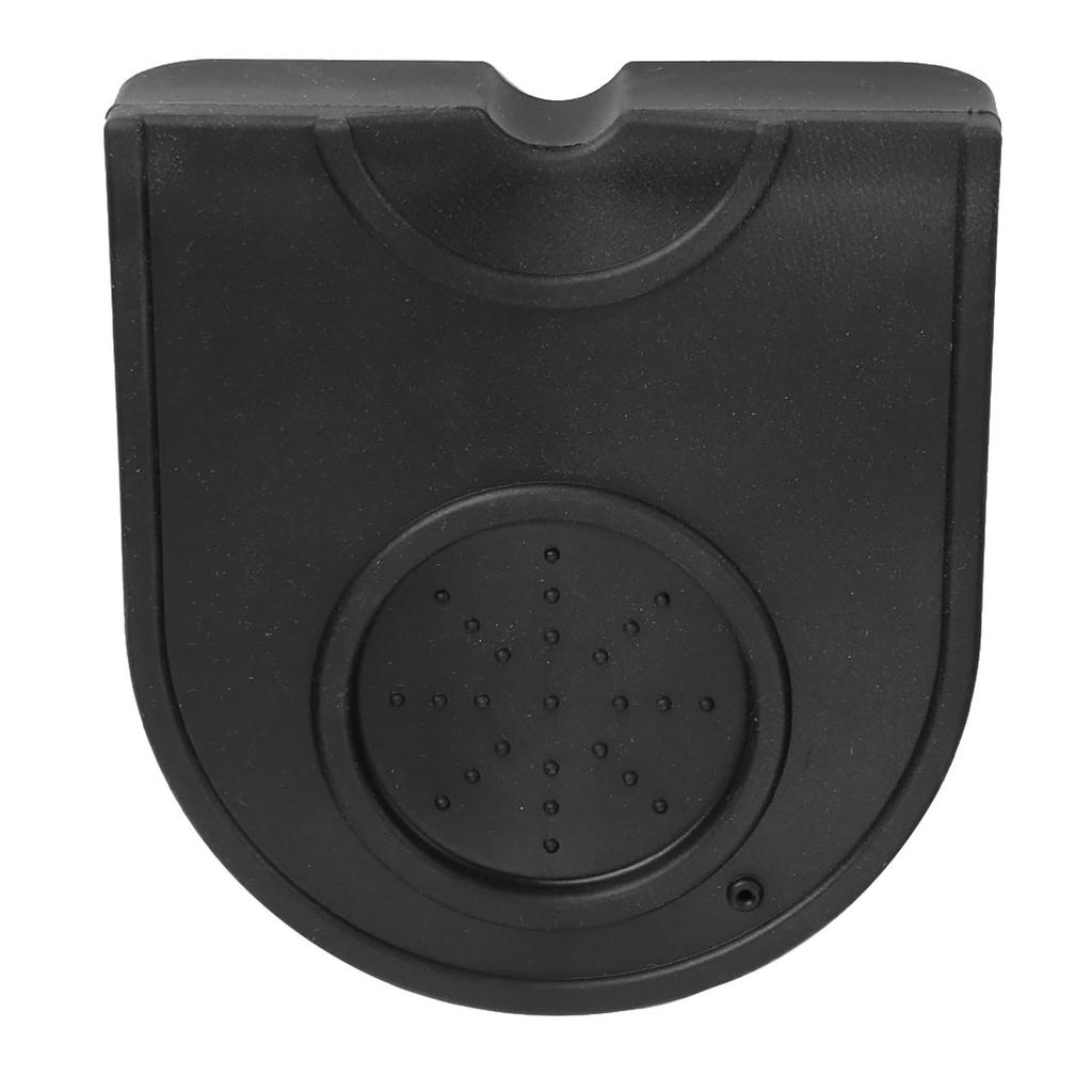 Black Multi function Thicken Anti skid Coffee Tamper Holder Silicone Pad Mat(Black)