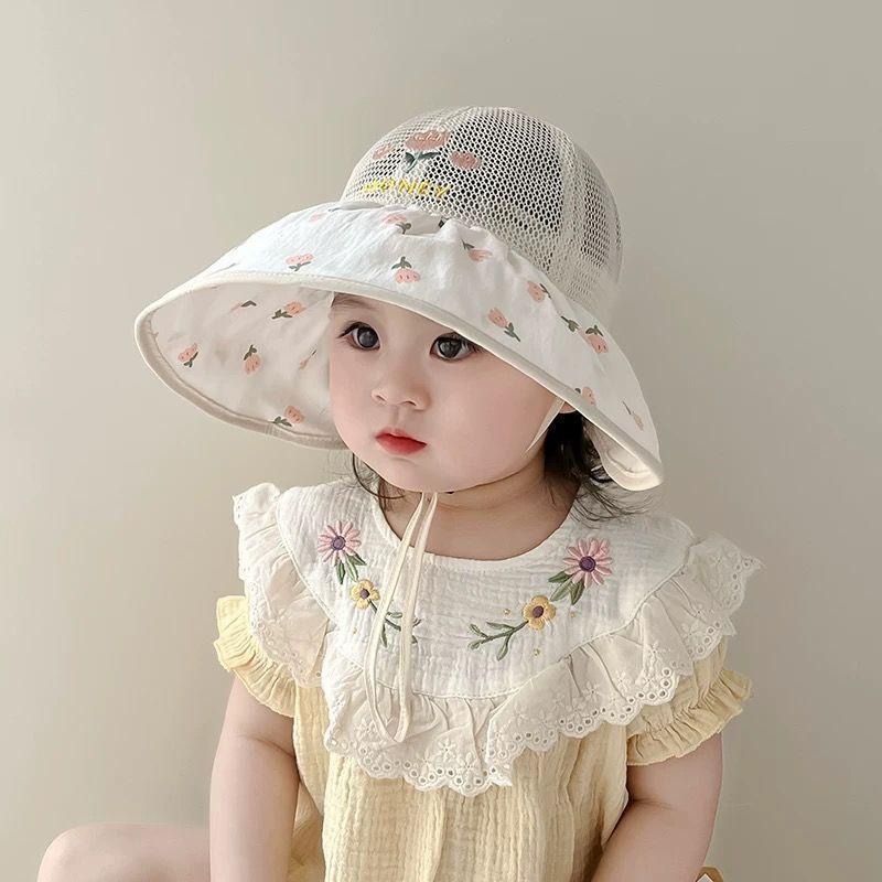 Summer Kids Sun Hat With Wide Brim Beach Shade For Toddler Girls Boys