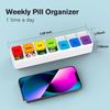 Pill Boxes 7 Day 2 Times a Day Large Daily Pill Organiser AM PM Weekly Travel Tablet Organiser Medicine to Hold  Vitamin