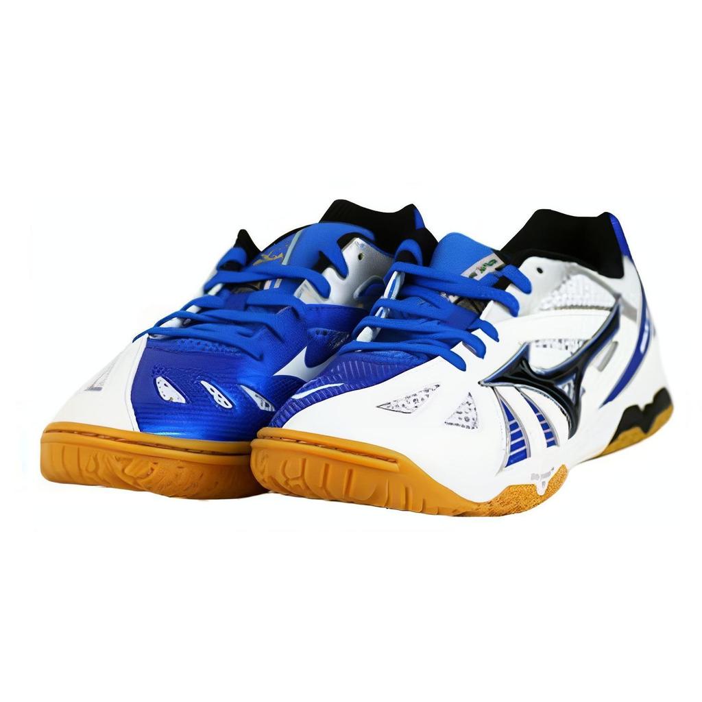 Mizuno Wave Medal 5 Bequeme Vielseitige Low-Top Trainingsschuhe Unisex Sneaker Weiß Blau 81GA151514