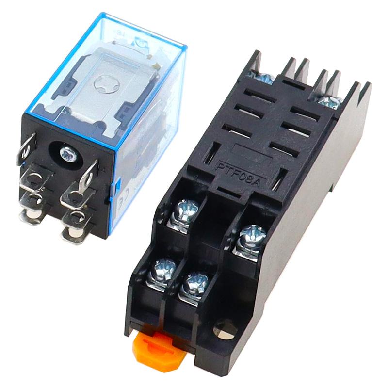 DC12V 24V 36V 48V 110V 220V 10A 8PIN Coil Power Relay DPDT LY2NJ HH62P HHC68A-2Z With Socket Base Relays 5
