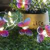 LED Solar Butterfly Fairy Lights String Outdoor Fairy Lamp Room Curtain Light for Girls Birthday Wedding Party Garden Decoration