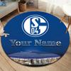 FC Schalke 04 Custom Name Round Area Rug,Carpet Rug for Living Room Bedroom Sofa Playroom Decor,Non-slip Floor Mat