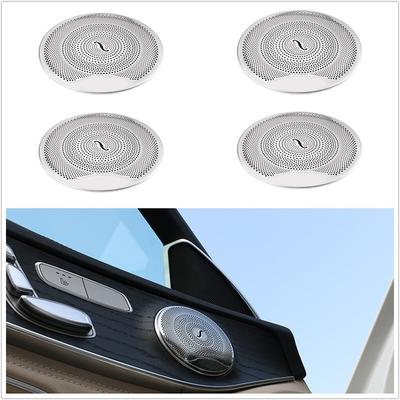4 Adet Araba Kapısı Ses Kapağı Hoparlör İç Aksesuarları Mercedes Benz W213 W205 X253 EC GLC Sınıfı C180 C200 C300 E200 E300