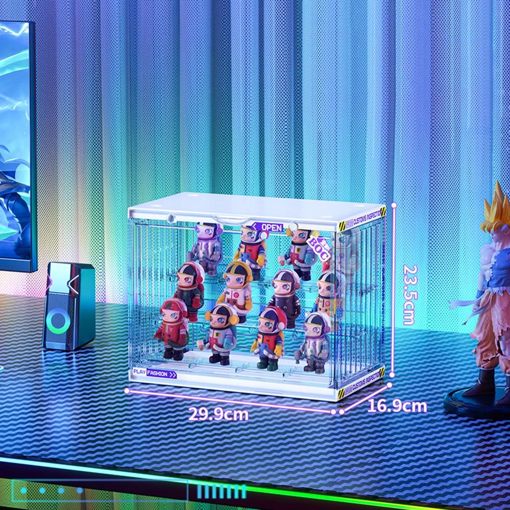 

Стеллаж для хранения высокой четкости, большой вместительный акриловый контейнер, прозрачный трехслойный пылезащитный ящик для демонстрации фигур