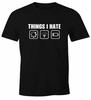 Mens T-Shirt Things I Hate Icon WiFi No Receipt Battery Digital Fun Shirt