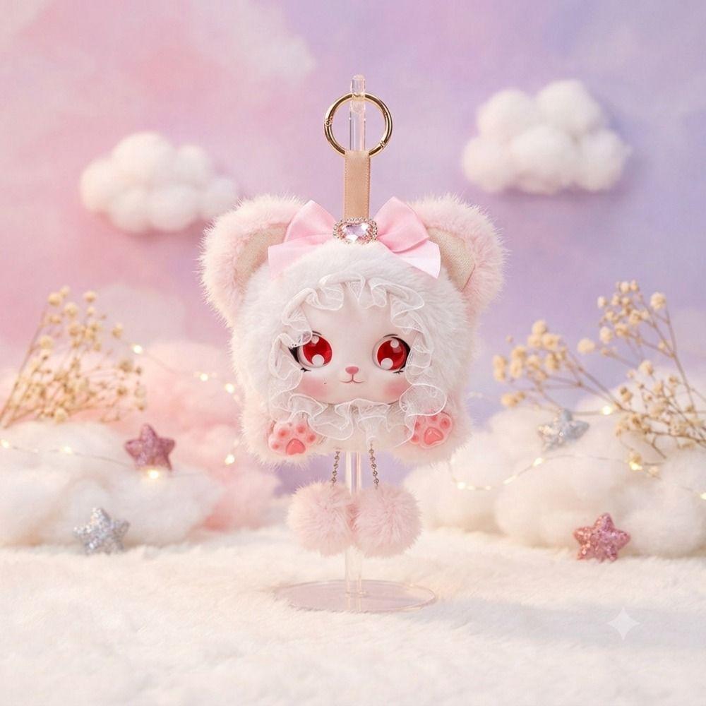 Ornaments Cat Plush Keychain Bag Hanging Doll Bag Charm Cartoon Car Key Ring Backpack