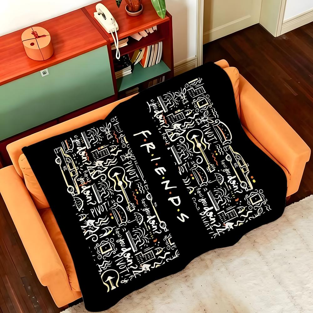 Drama F-Friends Throw Flannel Cozy Print Blanket, Portable, Durable Machine Washable Cute Cool