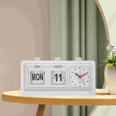 Horloge Créative Manuelle Affichage Date Semaine Heure Utilisation à Domicile Horloge Calendrier Bureau Chambre Salon Salle Familiale Salle de Réunion Cuisine