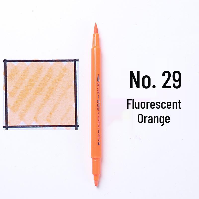 Large Capacity Double-Ended Watercolor Marker - Blue, Yellow, Black