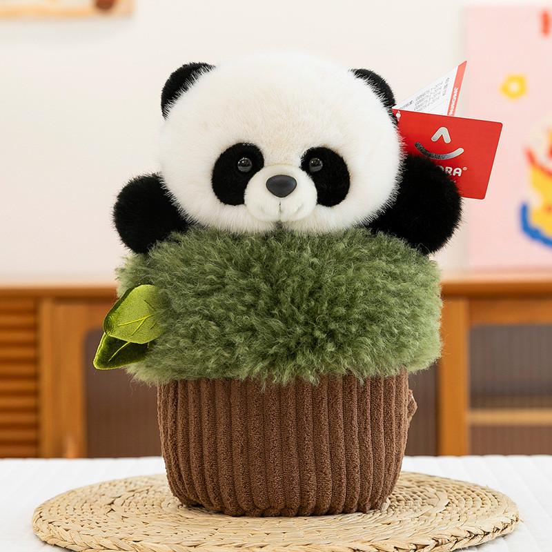 Stump Hand Tree Puppet Panda Red Panda Parrot Monkey Cartoon Plush Toy Doll