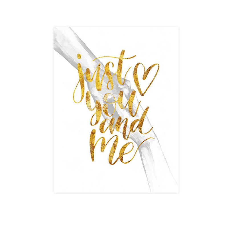 

Черно-белый романтический плакат «рука об руку» с принтом на холсте, современная картина с цитатами о любви, настенная художественная картина для пар, влюбленных, декор комнаты 21X30cm No Frame