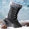 Schneestiefel, hohe Stiefel, einfache Baumwollstiefel, große wasserdichte und warme Damenstiefel