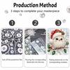 Christmas Bird Pearl Painting Kit Cute Snowy Winter Animal DIY Sparkling Bead Canvas Aesthetic Art Craft Wall Decor Gift for Home Decoration